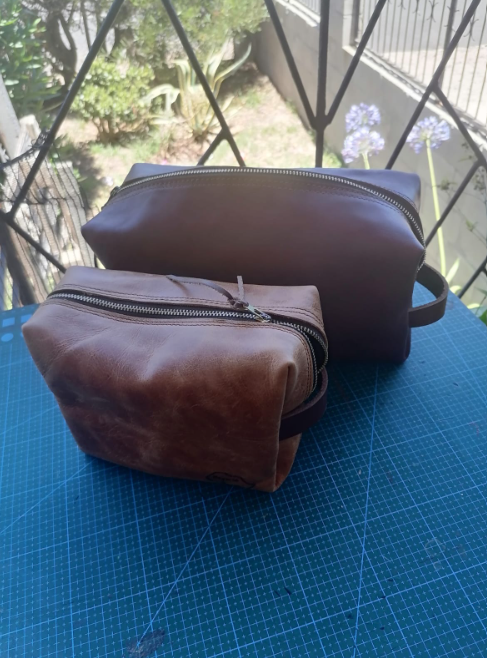 Leather Dopp Bag Small Lined