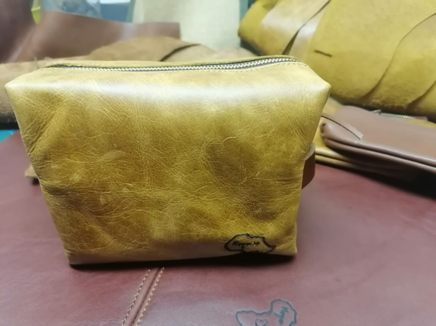 Leather Dopp Bag Small Lined
