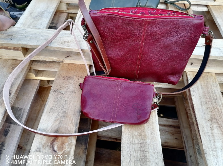 Dalene chrome leather crossbody