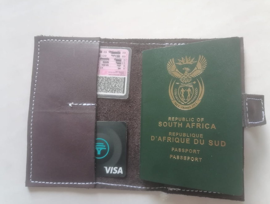 Leather passport cover
