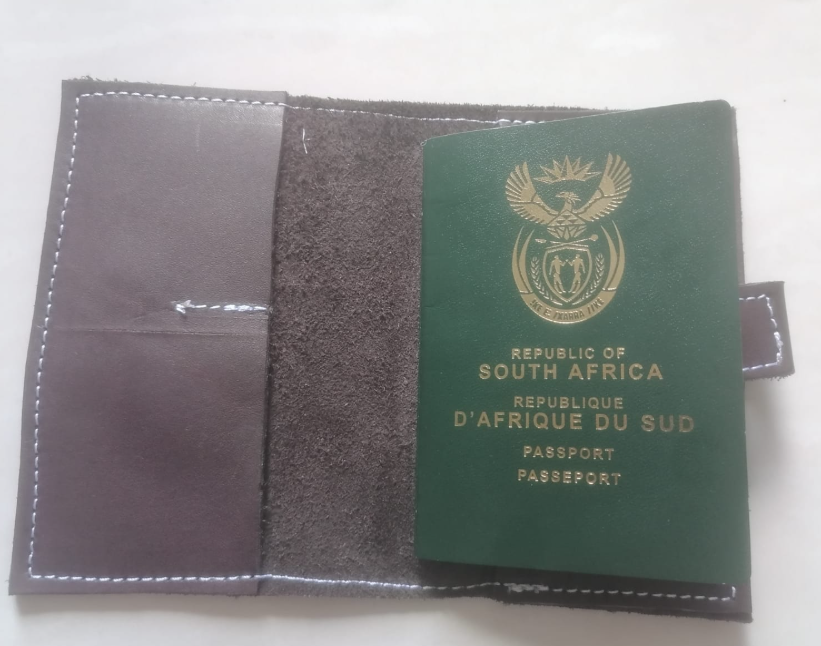 Leather passport cover